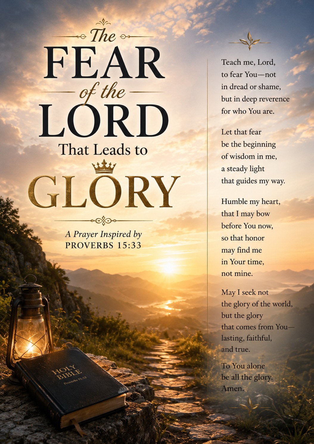 The Fear of the Lord That Leads to Glory